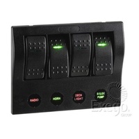 4-Way L.E.D Switch Panel with Circuit Breaker Protection (63191)
