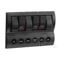 6-Way L.E.D Switch Panel with Fuse Protection (63193)