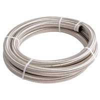 Aeroflow 100 Series -09AN Stainless Braided Hose Silver AF100-09