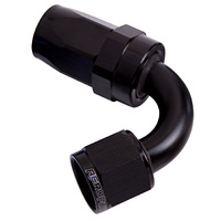 Aeroflow 100 Series Taper Hose End -04AN Female to -04AN Hose 120-Degree Black AF104-04BLK