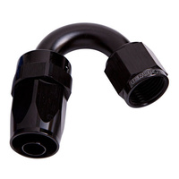 Aeroflow 100 Series Taper Hose End -12AN Female to -12AN Hose 150-Degree Black AF105-12BLK