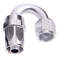 Aeroflow -4AN TAPER SERIES 180 DEGREE HOSE END SILVER