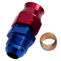 Aeroflow 3/8'' HARD LINE TO -6AN MALE ADAPTER BLUE w/ OLIVE