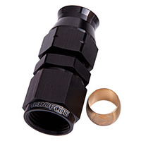 Aeroflow 1/4'' HARD LINE TO -4AN FEMALEADAPTER BLACK w/ OLIVE