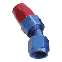 Aeroflow 100 Series Taper Hose End -08AN Female to -08AN Hose 30-Degree Blue/Red AF117-08