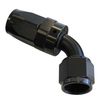 Aeroflow 100 Series Taper Hose End -06AN Female to -06AN Hose 60-Degree Black AF118-06BLK