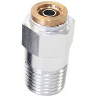 Aeroflow 1/4'' NPT STRAIGHT TO 1/4'' 120 SERIES NYLON SILVER FITTING