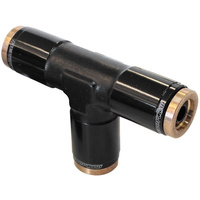 Aeroflow 3/16'' NPT TEE 120 SERIES NYLONBLACK FITTING