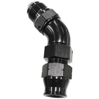 Aeroflow 1/4'' HARD LINE TO -4AN 45 DEGMALE AN ADAPTER BLACK w/OLIVE
