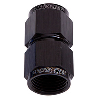 Aeroflow STRAIGHT FEMALE FLARE -6AN BLACK COUPLER
