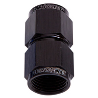 Aeroflow STRAIGHT FEMALE FLARE -20AN BLACK COUPLER
