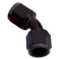 Aeroflow 45 DEG FEMALE FLARE -20AN BLACK SWIVEL UNION
