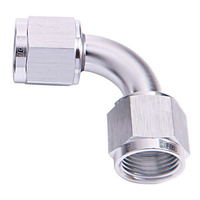 Aeroflow 90 DEG FEMALE FLARE -3AN SILVER SWIVEL UNION