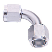 Aeroflow 90 DEG FEMALE FLARE -20AN SILVER SWIVEL UNION