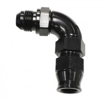 Aeroflow 5/16'' TUBE 90 deg male -6AN BLACK SWIVEL NUT WITH OLIVE