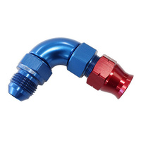 Aeroflow 1/2'' TUBE 90 deg male -8AN BLUE SWIVEL NUT WITH OLIVE