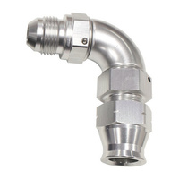Aeroflow 1/2'' TUBE 90 deg male -8AN SILVER SWIVEL NUT WITH OLIVE