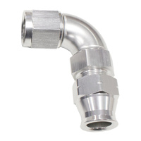 Aeroflow 5/8'' TUBE 90 deg female -12AN SILVER SWIVEL NUT WITH OLIVE