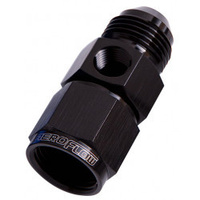 Aeroflow Adapter -04AN Female to -04AN Male Straight 1/8" NPT Port Black AF140-04BLK