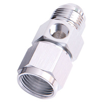 Aeroflow AN Adapter -16AN Female to -16AN Male Straight 1/8" NPT Port Silver AF140-16S