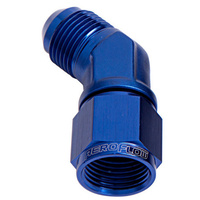 Aeroflow 45 DEG FEMALE - MALE -10AN BLUE SWIVEL NUT