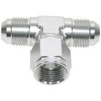 Aeroflow AN TEE -8AN FEMALE NUT SILVER SWIVEL NUT ON SIDE