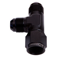 Aeroflow TEE -3AN FEMALE SWIVEL ON RUN BLACK SWIVEL NUT
