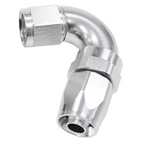 Aeroflow 150 Series Taper Full Flow Hose End -06AN Female to -06AN Hose 120-Degree Silver AF154-06S