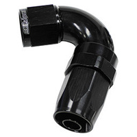 Aeroflow 150 Series Taper Full Flow Hose End -10AN Female to -10AN Hose 120-Degree Black AF154-10BLK