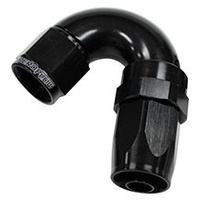 Aeroflow 150 Series Taper Full Flow Hose End -10AN Female to -10AN Hose 150-Degree Black AF155-10BLK