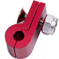 Aeroflow BILLET P STYLE CLAMP -4 HOSE RED 11.1MM ID OR 7/16'' ID