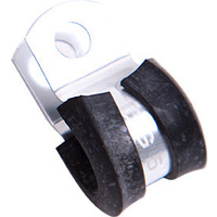 Aeroflow CUSHIONED P CLAMPS -10AN 5PK SILVER 15.8MM ID OR 5/8'' ID