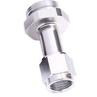 Aeroflow -6AN HOLLEY CARB INLET 4150 SILVER SWIVEL NUT (PAIR)