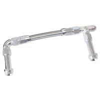 Aeroflow HOLLEY DUAL INLET RAIL -8AN SILVER SUIT 2X METERIN BLOCKS