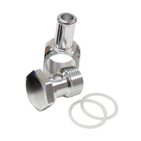 Aeroflow EDELBROCK CARB INLET BANJO SILVER 5/8-20 TO MALE 3/8 BARB