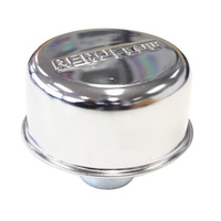Aeroflow Chrome valve cover breather Push in style no spout w/logo
