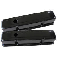 Aeroflow CHEV 283-350 SBC VALVE COVER TALL BLACK WITHOUT LOGO
