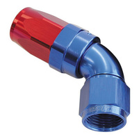Aeroflow 150 Series Taper Full Flow Hose End -08AN Female to -08AN Hose 60-Degree Blue/Red AF198-08