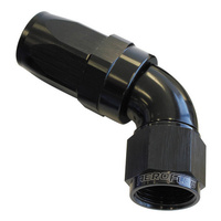 Aeroflow 150 Series Taper Full Flow Hose End -10AN Female to -10AN Hose 60-Degree Black AF198-10BLK