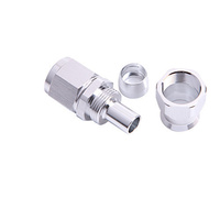 Aeroflow Stainless Straight Hose -4 Swivel to -3 Hose End Teflon Hose