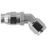 Aeroflow STEEL 45 DEG HOSE END -4AN STEEL FULL SWIVEL SUIT TEFLON