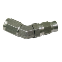 Aeroflow STEEL 45 DEG HOSE END -6AN STEEL FULL SWIVEL SUIT TEFLON