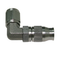 Aeroflow SS 90 DEG HOSE END -4AN B-NUT TO -3 TEFLON HOSE