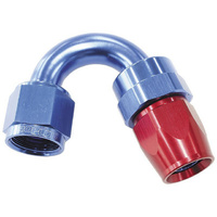 Aeroflow ALLOY 150 DEG HOSE END -12AN BLUE FULL SWIVEL SUIT TEFLON