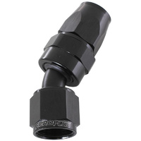 Aeroflow ALLOY 30 DEG HOSE END -8AN BLACK SWIVEL NUT SUIT TEFLON