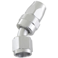 Aeroflow ALLOY 30 DEG HOSE END -12AN SILVER SWIVEL NUT SUIT TEFLON