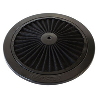 Aeroflow 9'' BLACK FULL FLOW TOP PLATE BLACK COTTON HI FLOW & FILTRAT