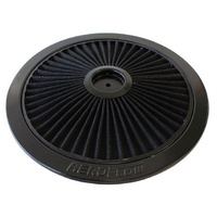 Aeroflow 14'' BLACK FULL FLOW TOP PLATE BLACK COTTON HI FLOW & FILTRAT