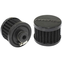 Aeroflow 3/8'' UNIV CLAMP ON FILTER 2'' O.D 1-1/2'' H BLACK TOP