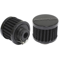Aeroflow 1/2'' UNIV CLAMP ON FILTER 2'' O.D 1-1/2'' H BLACK TOP